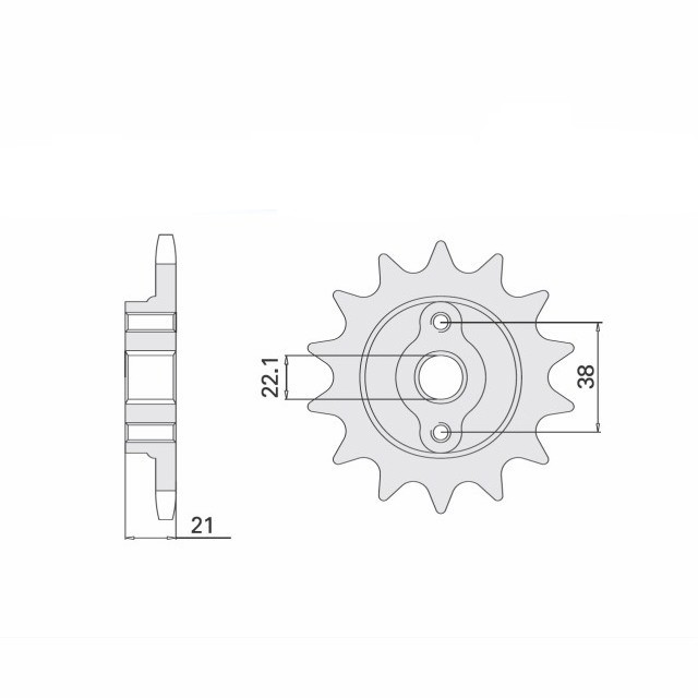 Sprocket, 15 teeth, 530 pitch