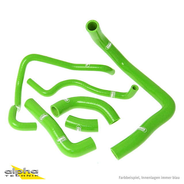 SAMCO SPORT Silicone Hose Kit, Green, for Kawasaki ZX10R Model Year 2008-2010