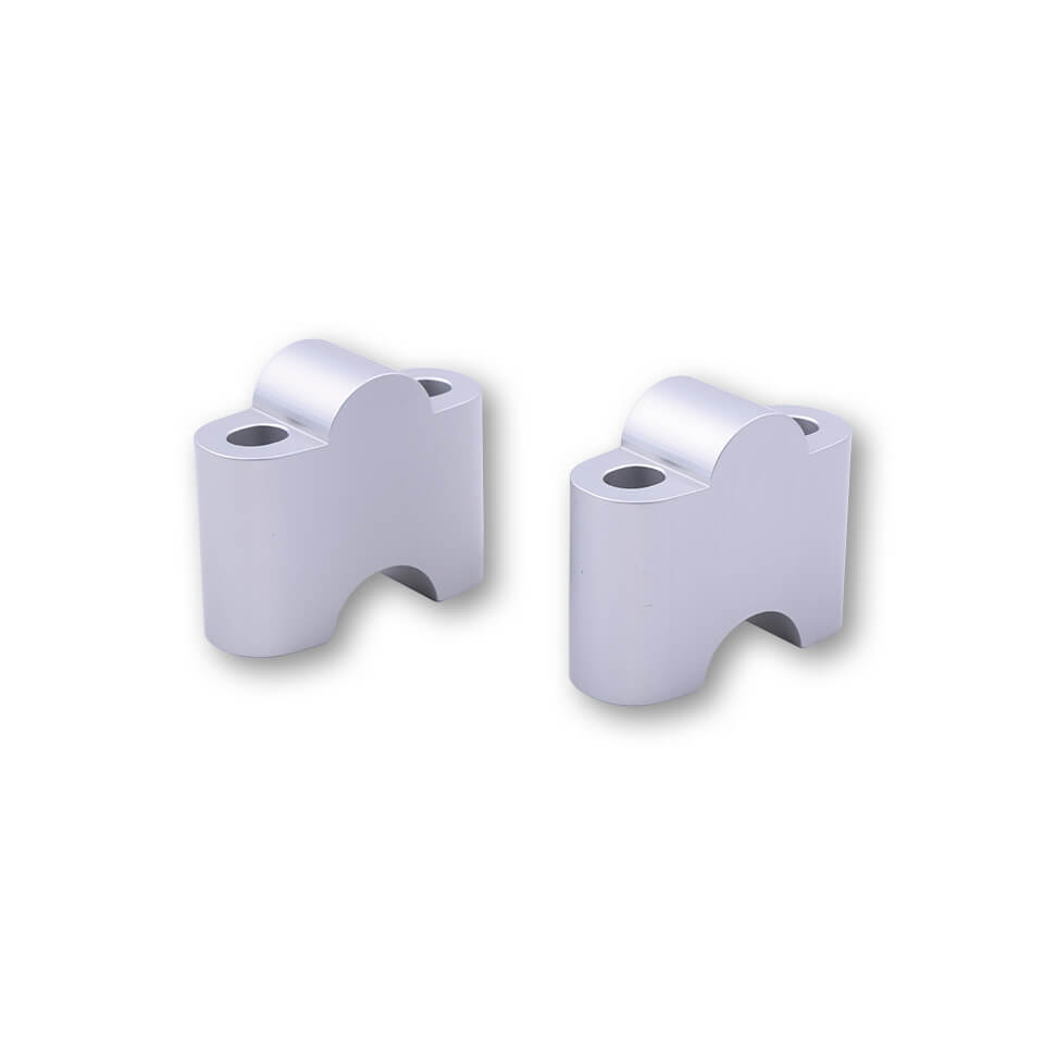 LSL handlebar riser, spacer block set 35 mm, silver