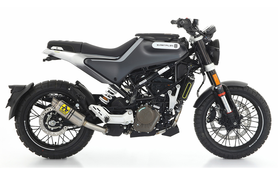 ARROW GP2 Slip-On Exhaust for Husqvarna Svartpilen 125 2021-, Titanium