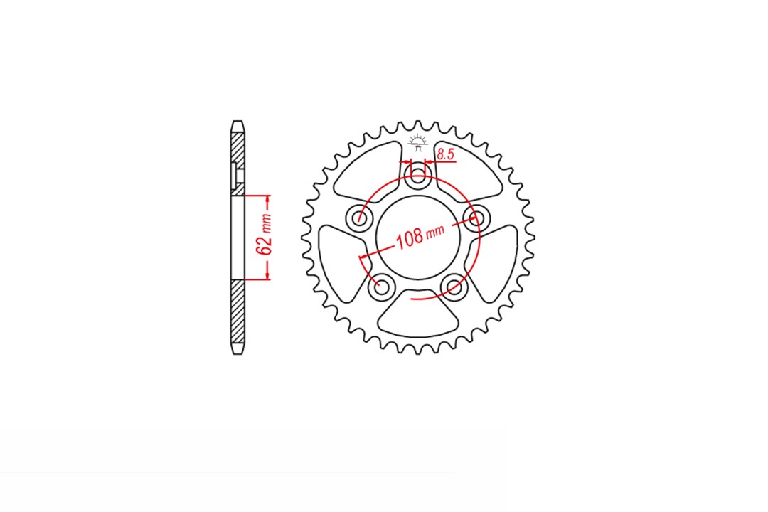 ENUMA chain kit 520 HO for Cagiva Mito 125 Model Year 1990-1991