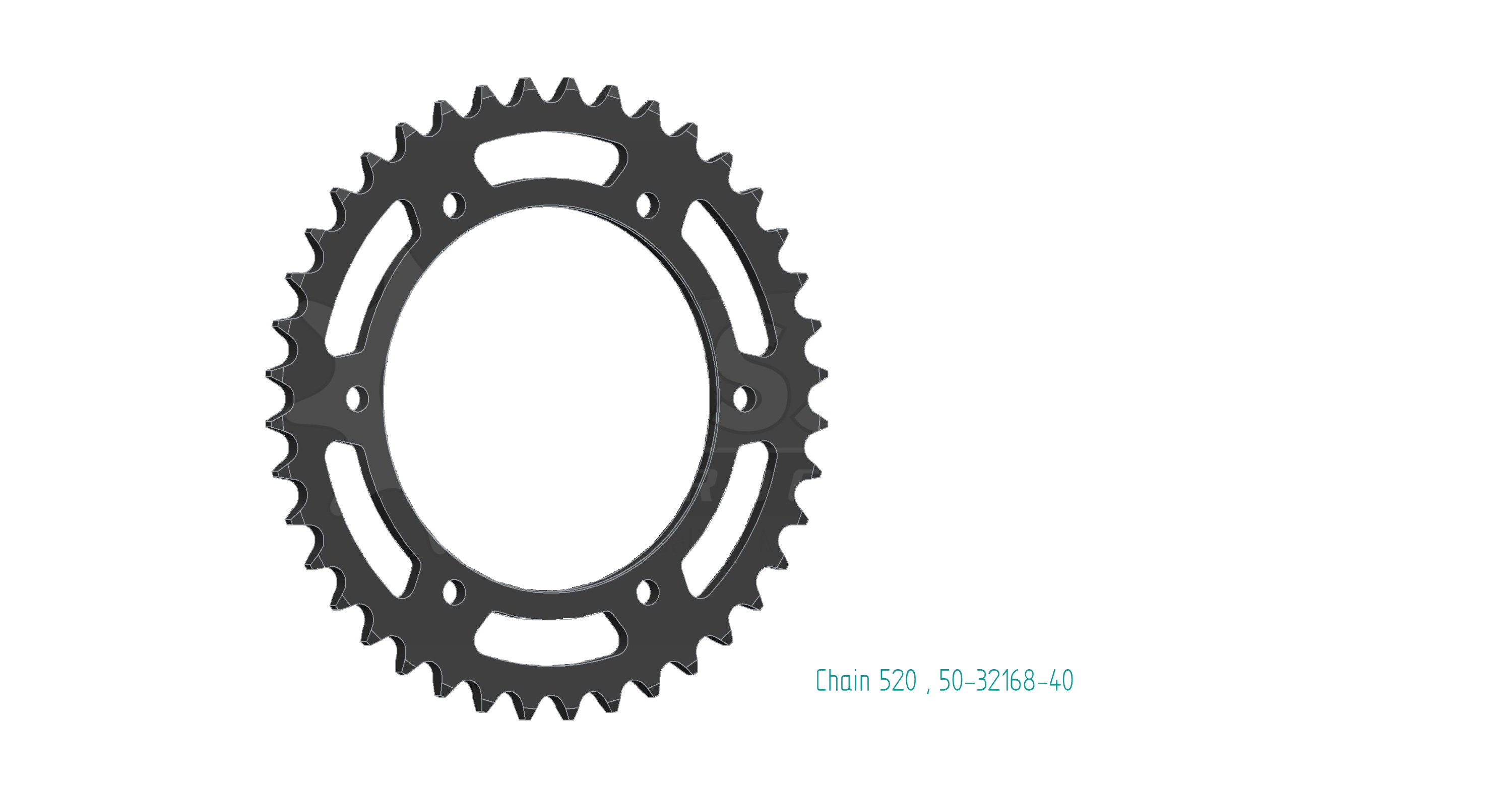 rear sprocket, 40 teeth, pitch 520