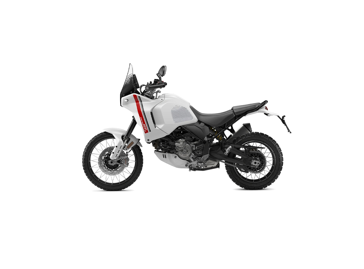 Stompgrip fuel tank Pad black, Icon, Streetbike fuel tank Kit - fuel tank Sides, for Ducati DesertX model year 2022-2023
