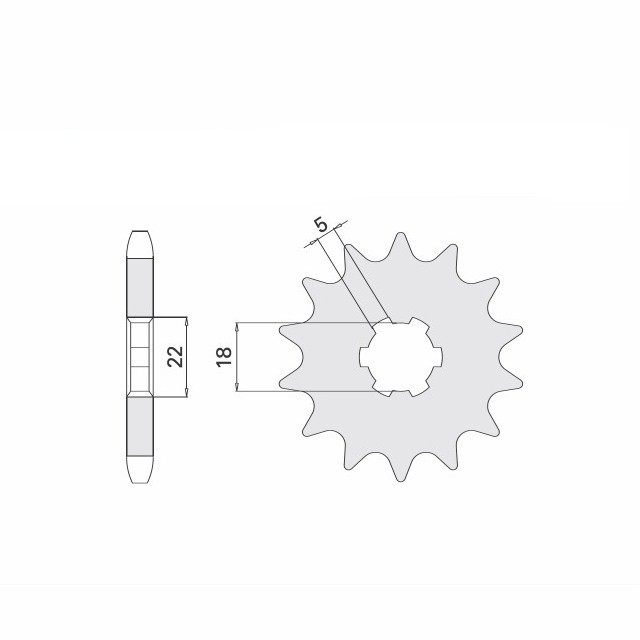 Sprocket, 13 Teeth, 520 Pitch