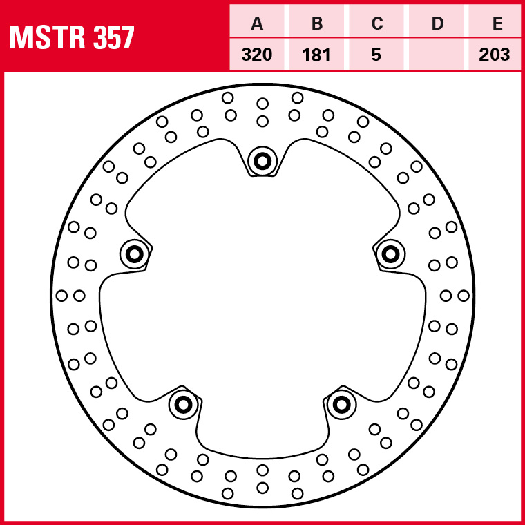 TRW brake disc All-round BMW Semifloating MSTR357