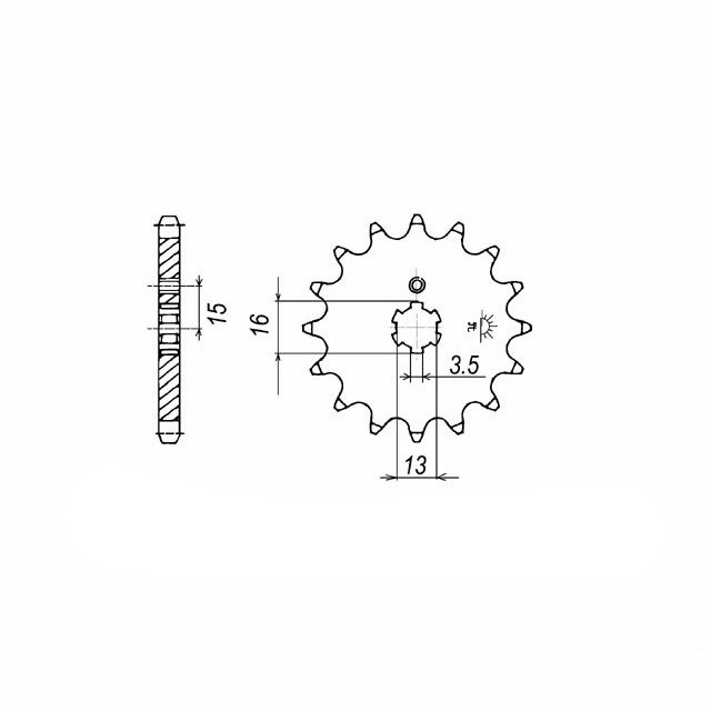 Sprocket, 16 Teeth, 420 Pitch