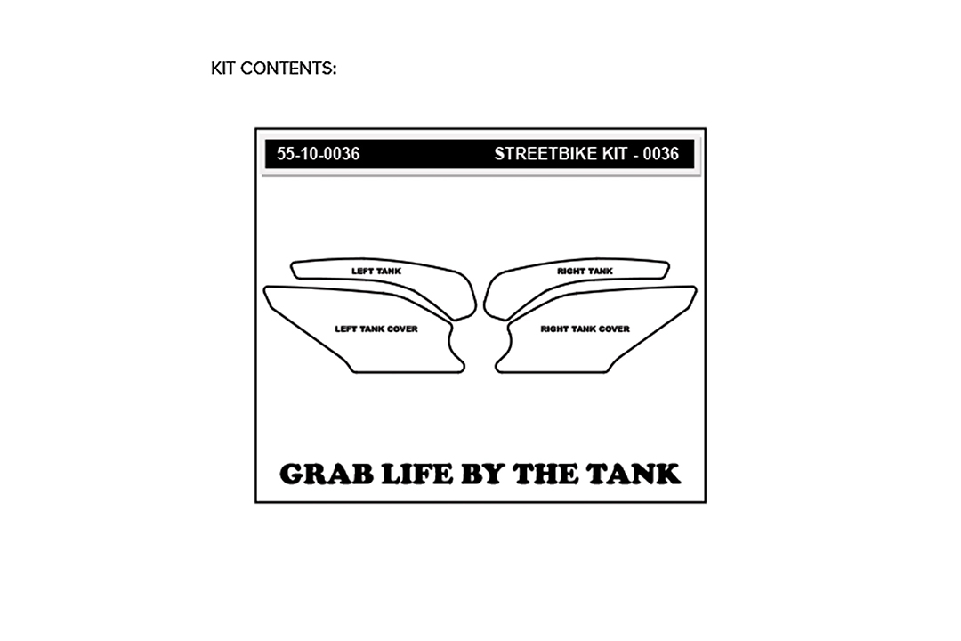 Stompgrip hybrid, Volcano, for Kawasaki Ninja 250R, 2008-2012