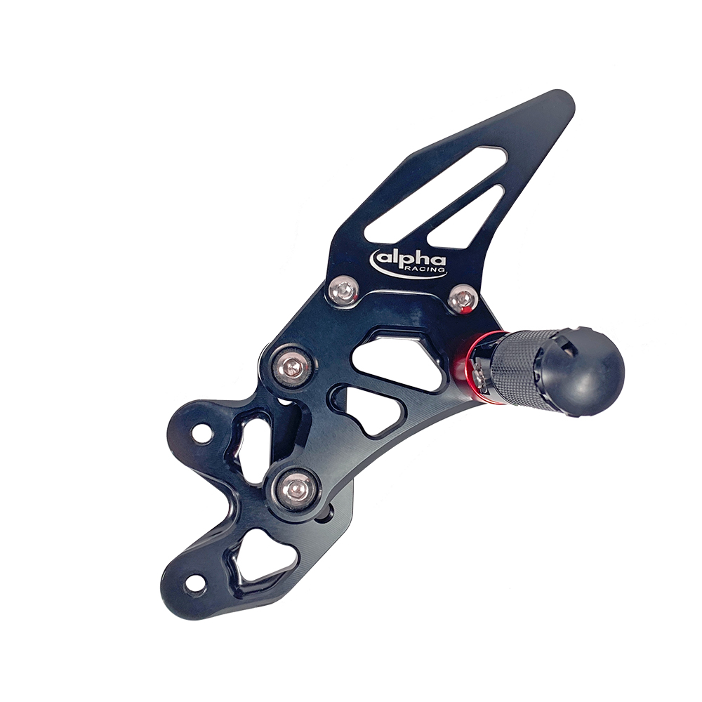 >TRACK< Rear Set System, black, Suzuki GSX-R750 2011-2017 with ABE