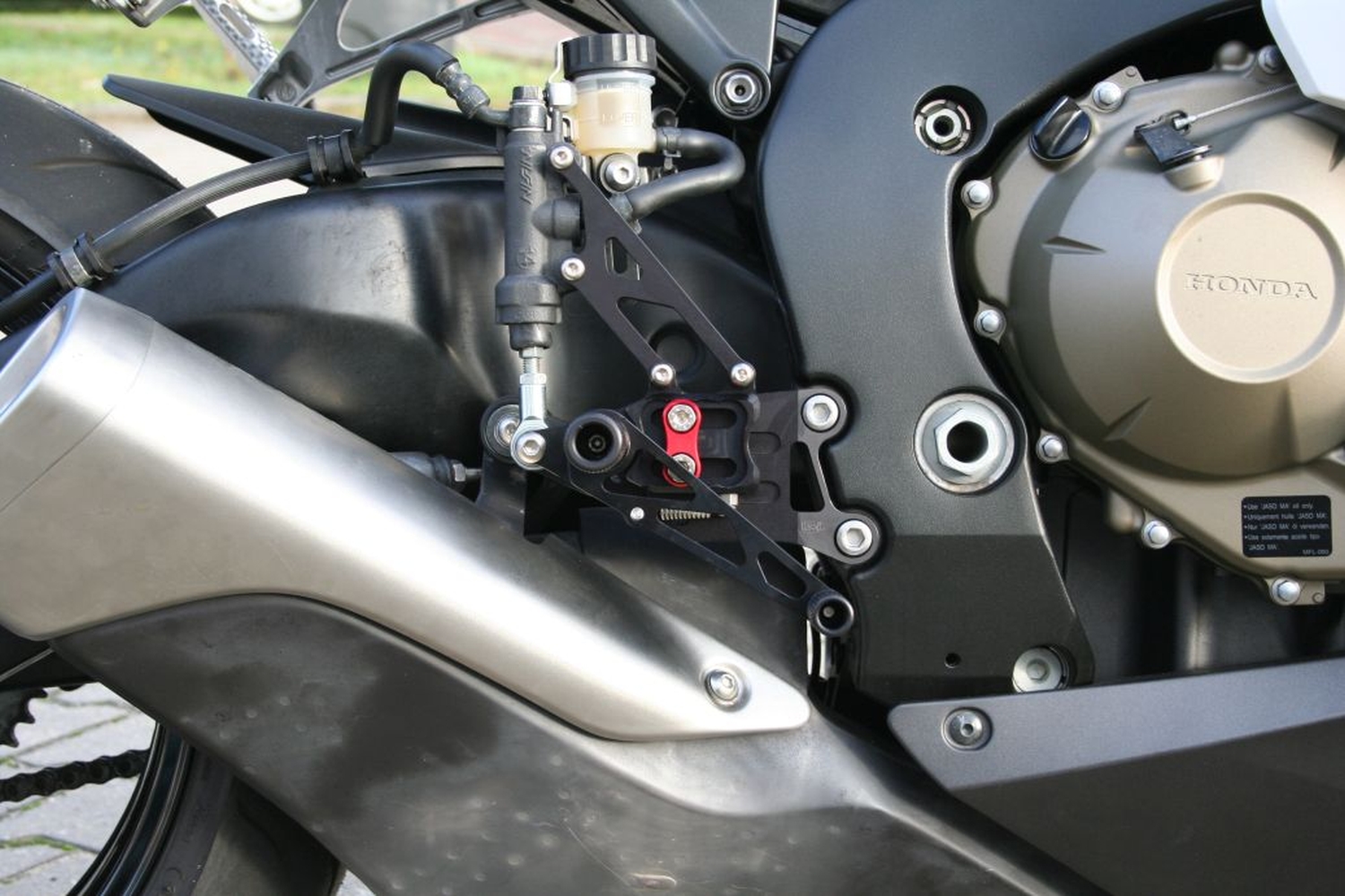 LSL 2Slide Rearset for Honda CBR1000RR, 2008- , black-red