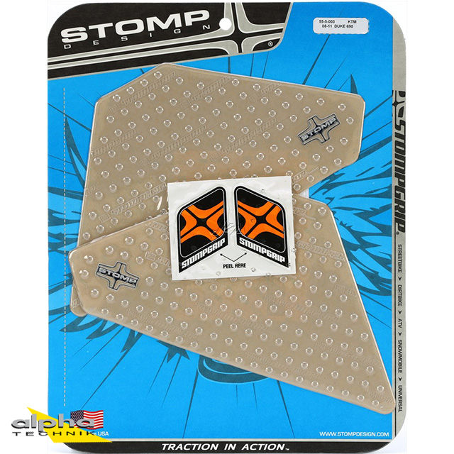 Stompgrip clear, Volcano, for various Honda, KTM, Suzuki, Triumph and Yamaha models (see compatibility list)