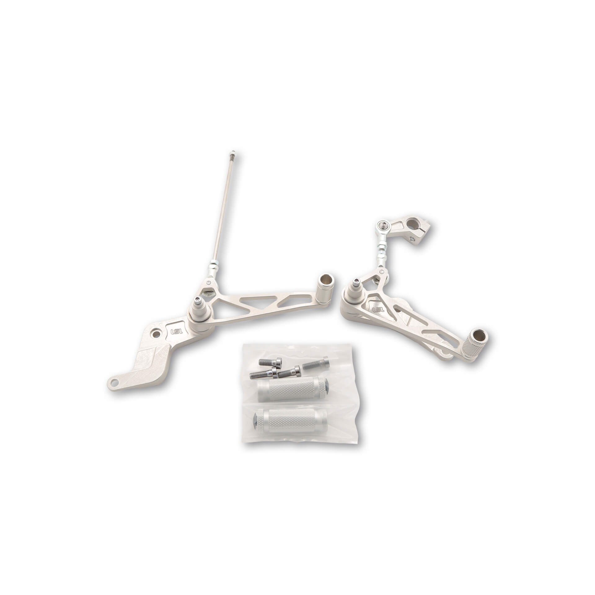 LSL Footrest System with ABE for Honda CB750 Seven Fifty, Model Year 1992-2002, silver