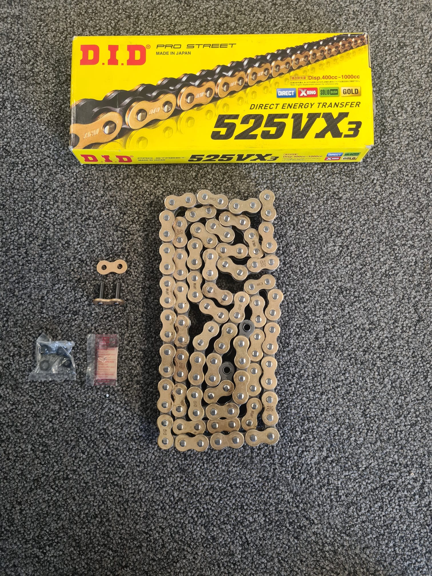 chain DID 525 VX3 gold