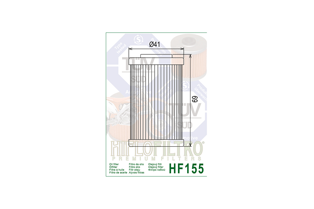 HIFLO oil filter HF155 for various Beta / Husaberg / Husqvarna / KTM models