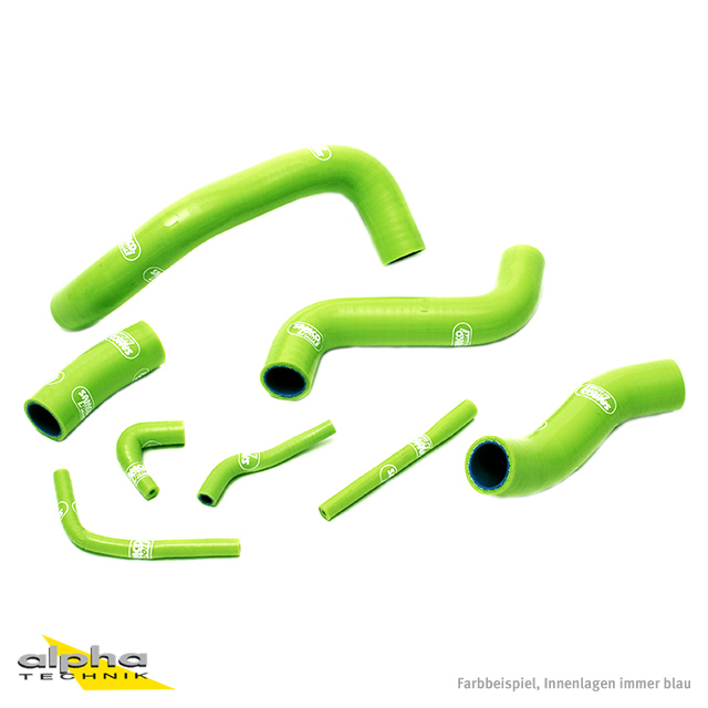 SAMCO SPORT Silicone Hose Kit Green for Kawasaki ZRX1100 ZRX1200 from model year 1997- only for vehicles with carburetor de-icing