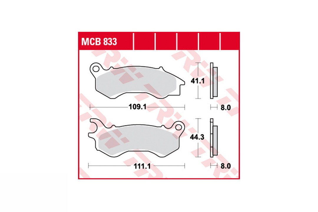 TRW brake pad pad set MCB833EC front