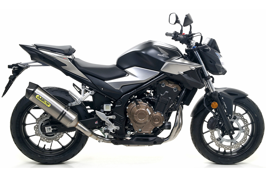 ARROW RACE TECH Exhaust for Honda CB500F 2019-2020 CBR500R 2019-2020 made of Titanium with Carbon End Cap