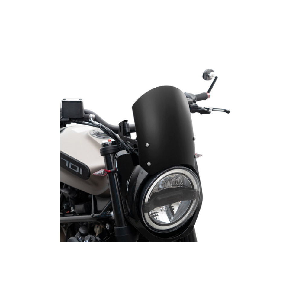 Barracuda Classic Black Aluminium Windscreen for Husqvarna Svartpilen 701 2018-