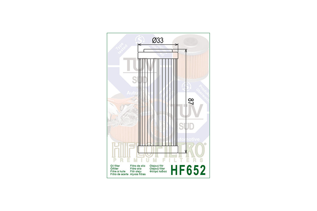 HIFLO oil filter HF652 for various Husaberg / Husqvarna / KTM models