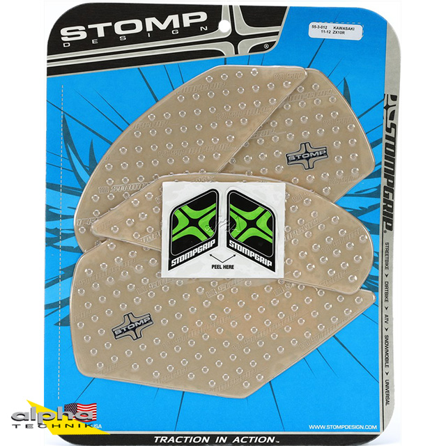 Stompgrip clear, Volcano, for Kawasaki ZX10R Ninja 2011-2025, ZX10R SE 2019-2020, ZX10RR 2017-2025