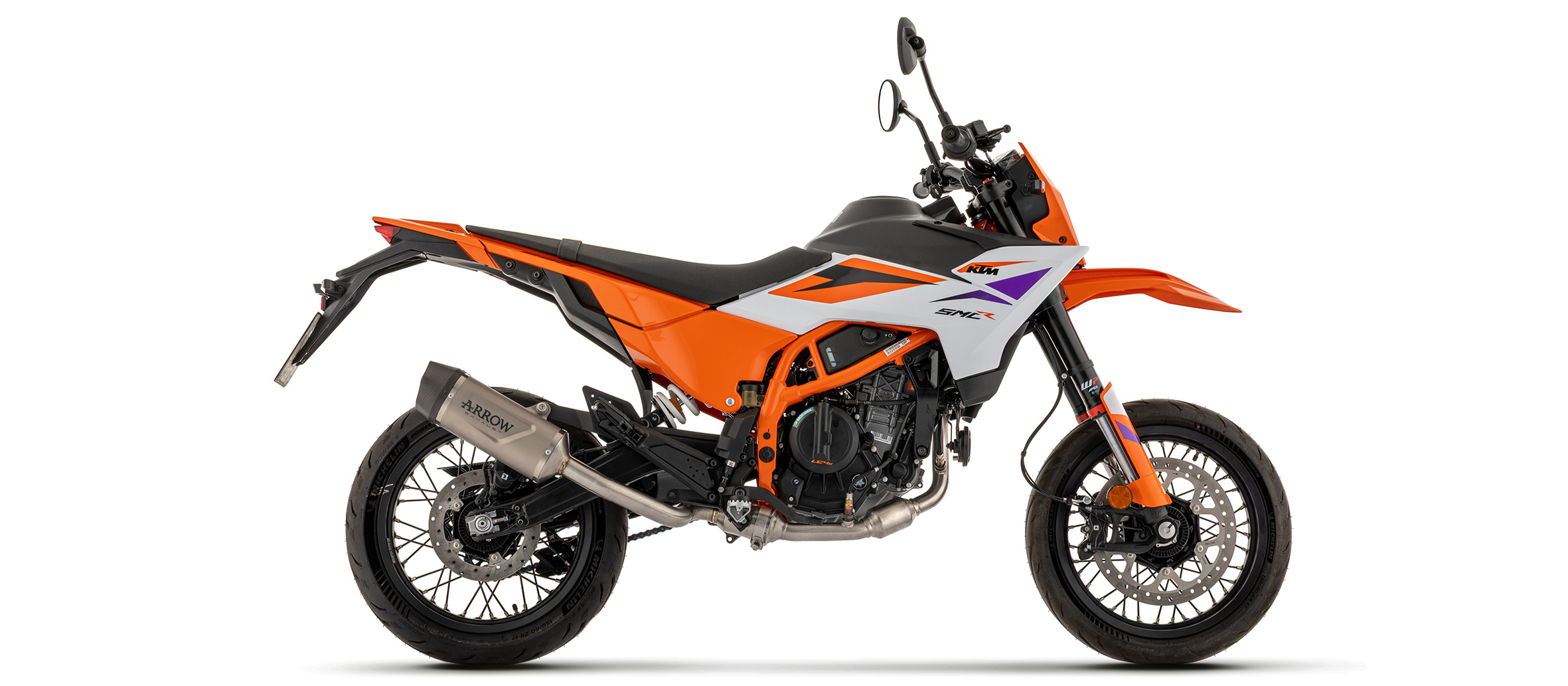 ARROW INDY RACE EVO Titanium Exhaust with Carbon End Cap for KTM 390 Enduro R, 2025-