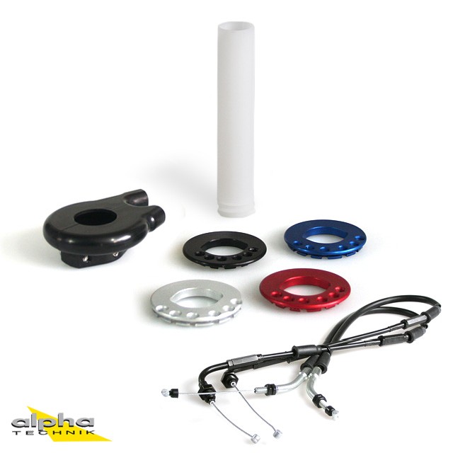 alpha Technik short-stroke throttle grip for Kawasaki ZX6R 09-14