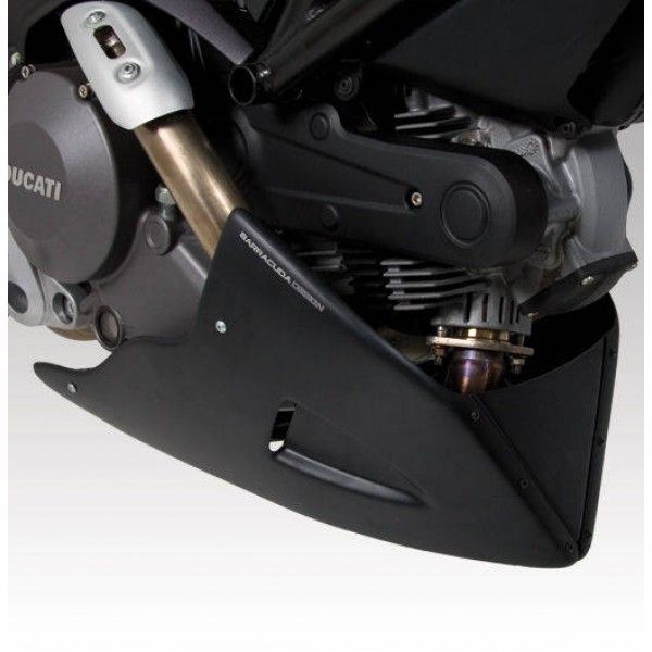 Barracuda AEROSPORT Belly Pan for Ducati Monster 696 2009 - 2014 & Monster 796 2011 - 2015, Unpainted Matt Black