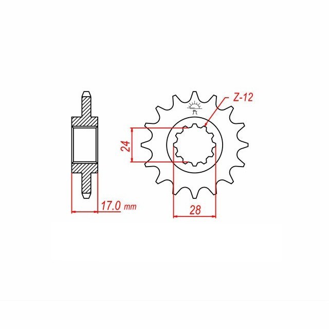 Sprocket, 15 Teeth, 520 Pitch