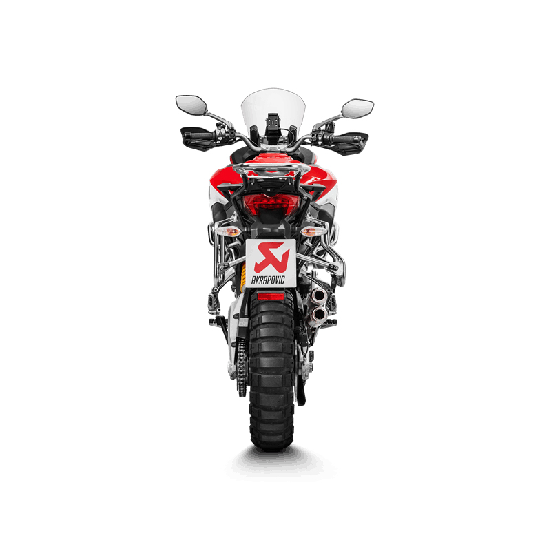 Akrapovic Slip-On Line (Titanium) Exhaust for Ducati Multistrada 1200 Enduro 2017-2018, Multistrada 1260 Enduro 2019-2020, Multistrada 950/950S 2017-2020