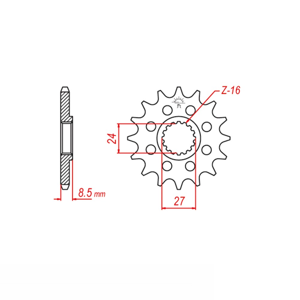 Front Sprocket, 15 Teeth, 520 Pitch