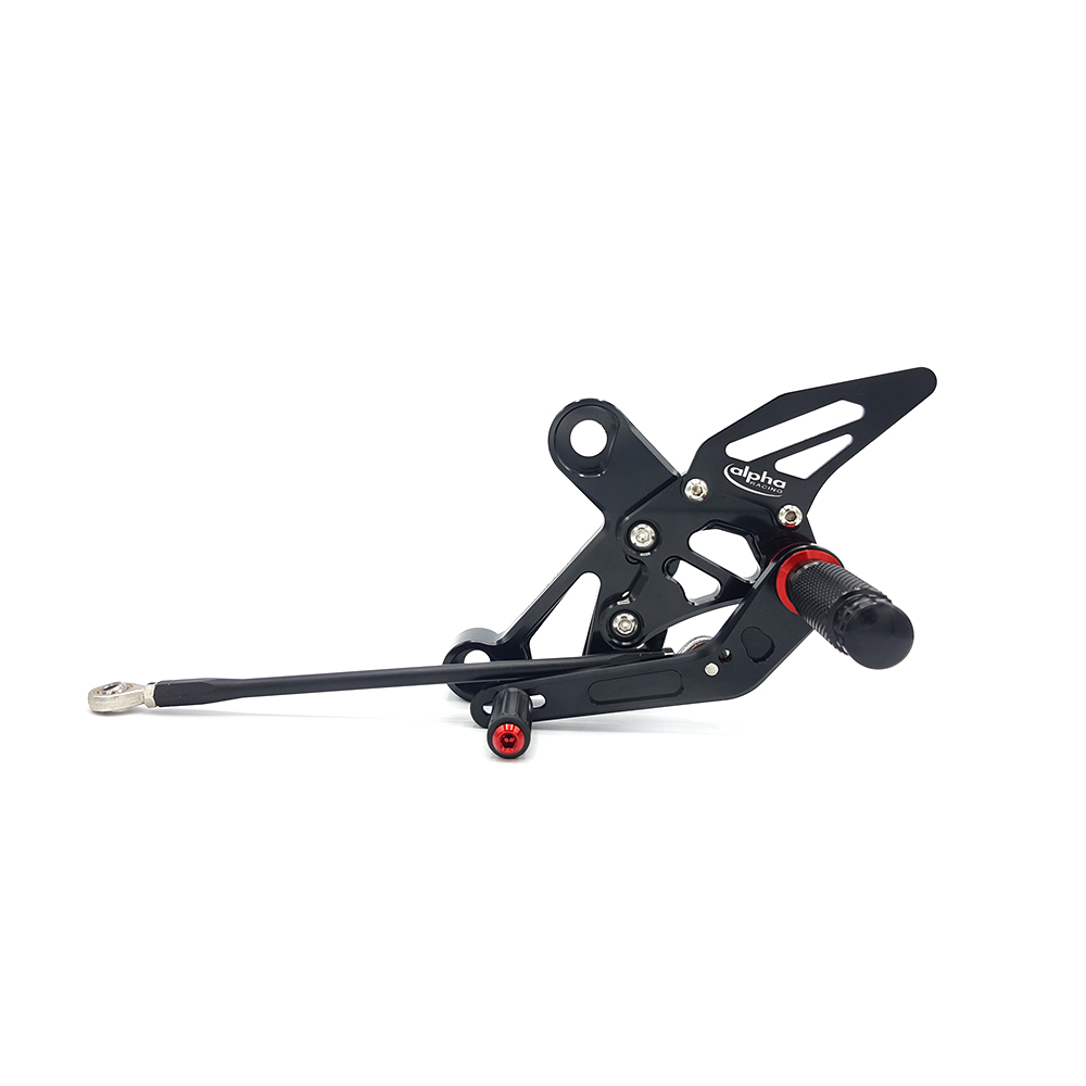 >TRACK< footrest rearset system, black, Yamaha MT09 from 2014 / MTN850-A from 2017 / MTM-850 from 2016 ABE