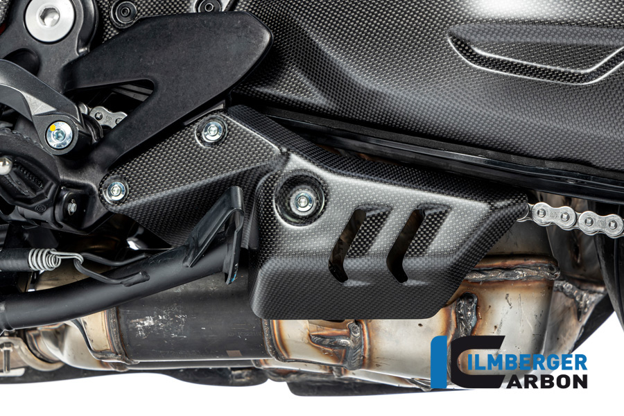 Ilmberger Carbon Exhaust Cover left side L/S for Ducati Diavel V4 from model year 2023- , matt