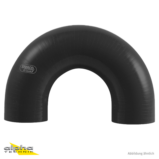 Samco Silicone Hose 180 Degree U-Bend, Black