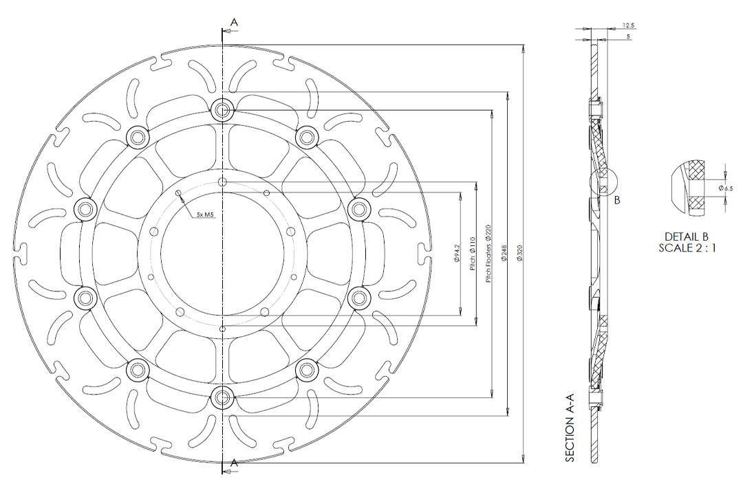 alpha Technik floating brake disc ABD33