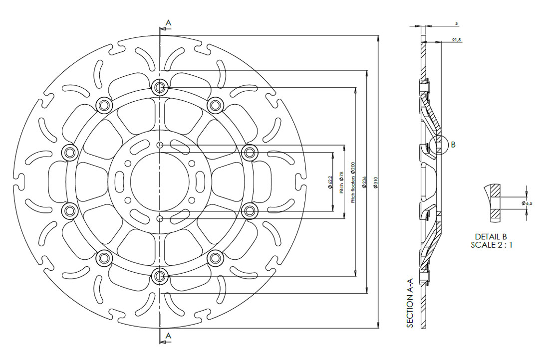 alpha Technik brake disc ABD33 floating