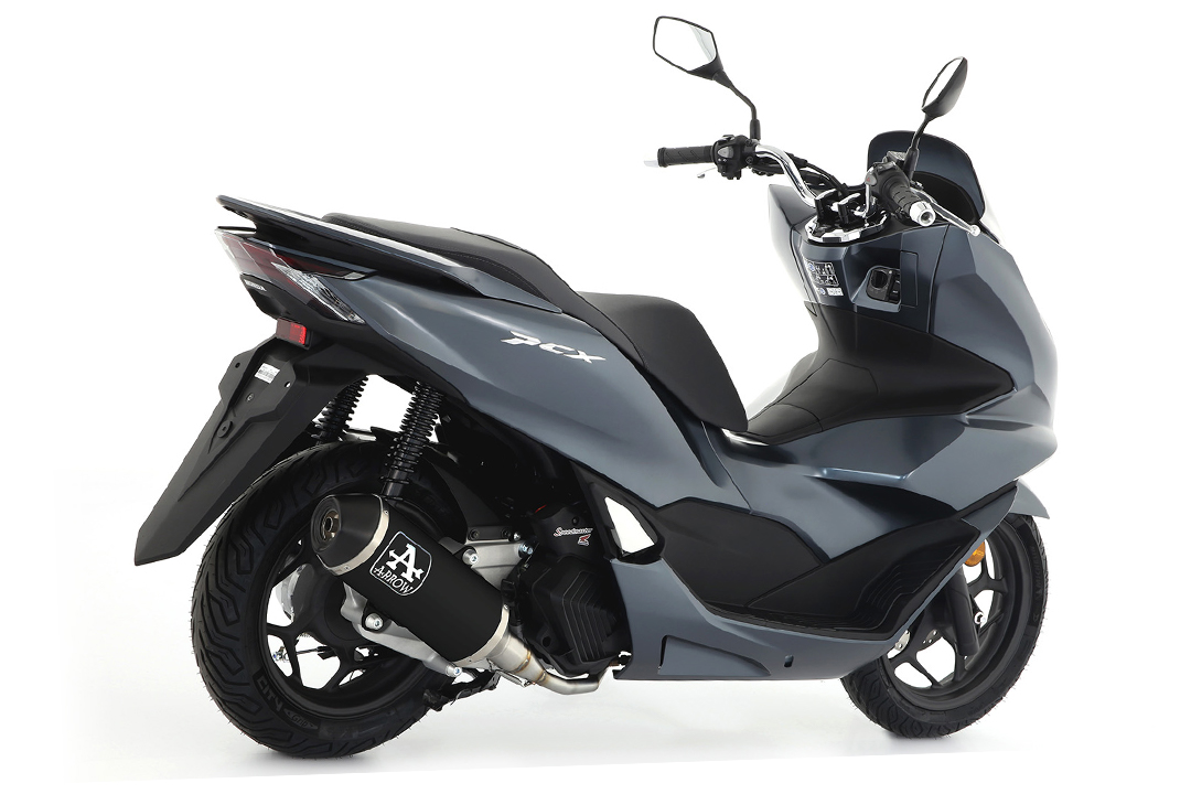 ARROW URBAN Exhaust for Honda PCX125 2021-, Aluminium and black (Only with ARROW Link Pipe)