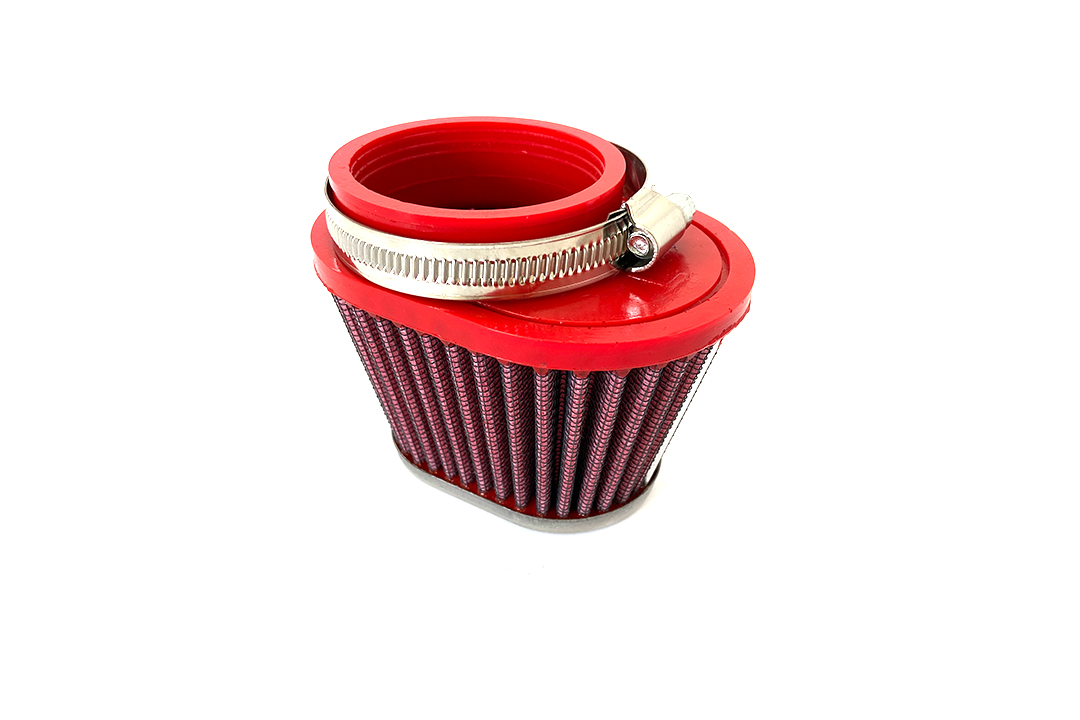 BMC Conical Universal Sports Air Filter, 55 mm Diameter, 70 mm Length, left side L/S, Chrome Cap