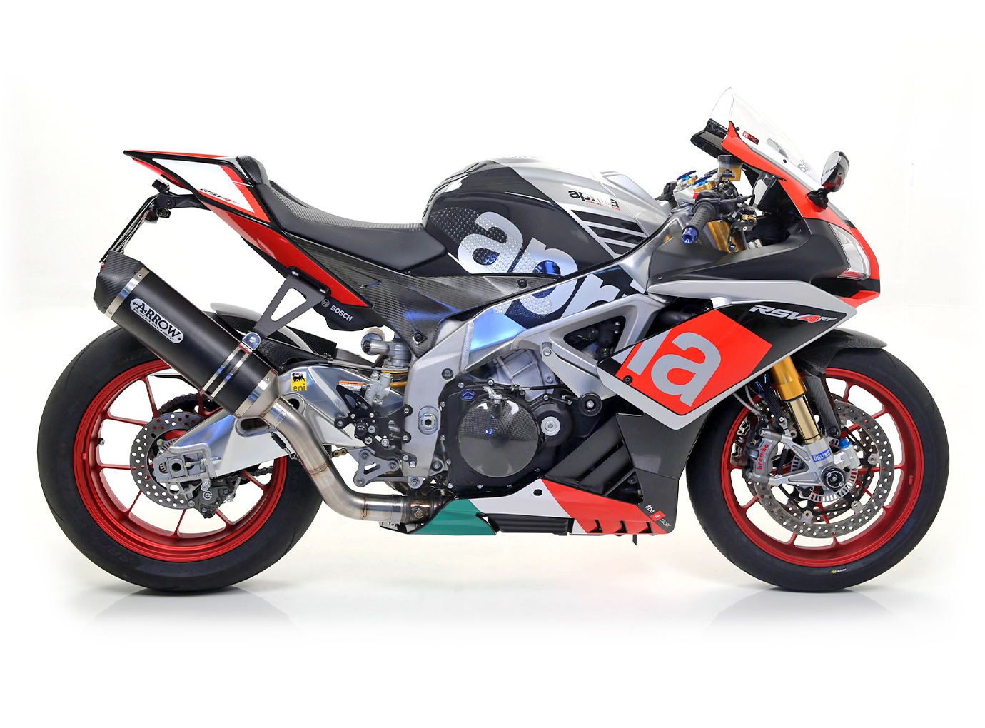 ARROW RACE-TECH Exhaust for Aprilia RSV4 / V4R / RSV4RF / Tuono V4, aluminium, black