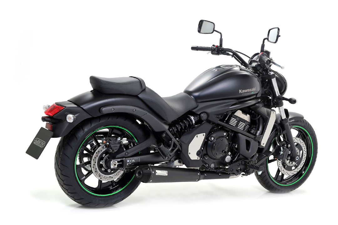 ARROW DARK REBEL Full Exhaust System Stainless Steel and Carbon for Kawasaki Vulcan S 650 2021-2023
