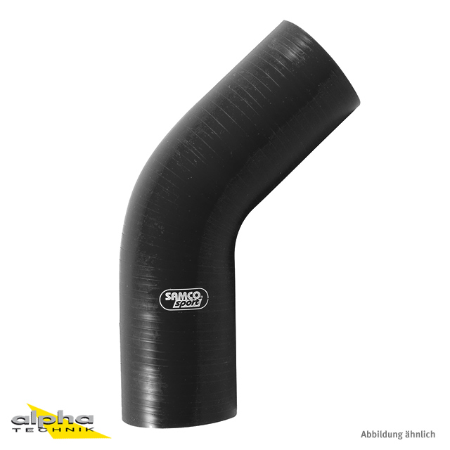 Samco Silicone Hose 45 Degree Standard Bend Black