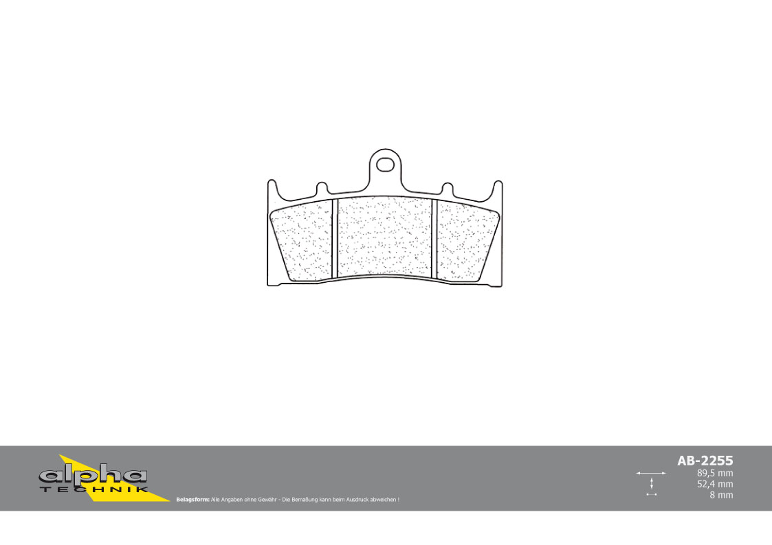 alpha Technik brake pad Racing without ABE