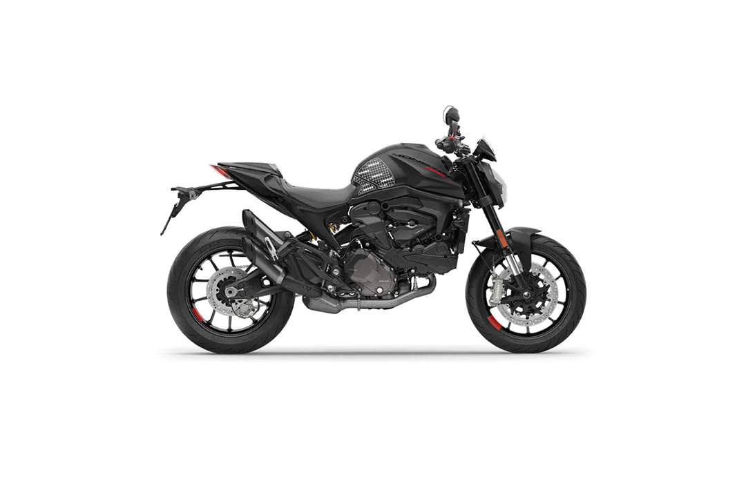 Stompgrip fuel tank Pad black, Volcano, Streetbike fuel tank Kit - fuel tank Sides, for Ducati Monster 937 (+), 2021-2022