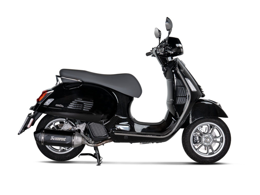 Akrapovic Slip-On Line (SS) Exhaust for Vespa GTS 125, Super, Supersport, Supertech, Model Year 2025- (Euro 5+)