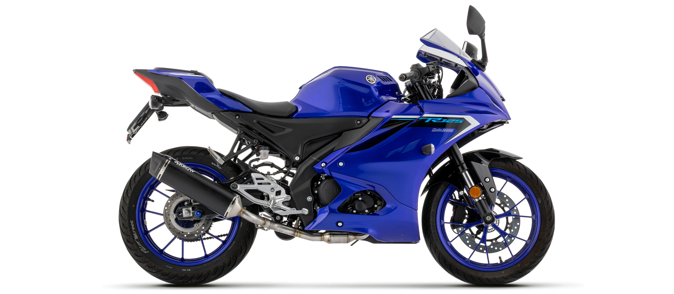 ARROW Icon Dark Aluminium Full System for Yamaha YZF-R, MT 125, 2025-