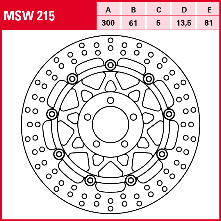 TRW brake disc All-round floating MSW215