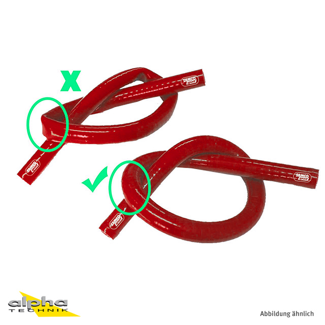 SAMCO SPORT Xtraflex Silicone Hose, Red, Inner Diameter 25 mm