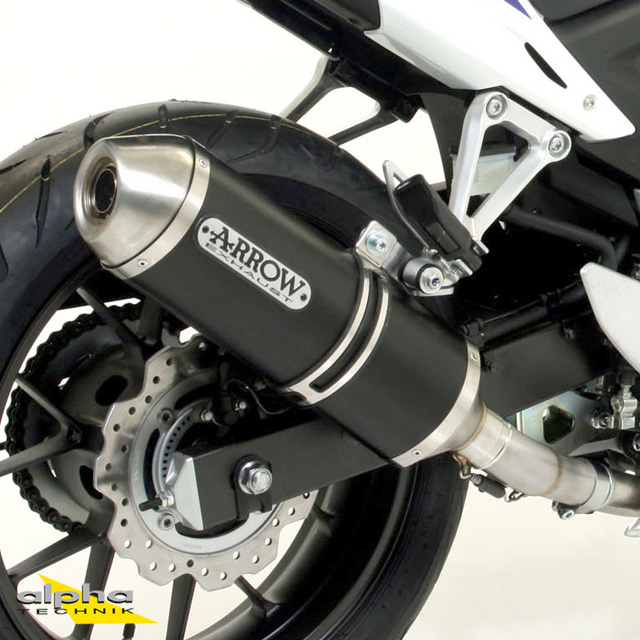 ARROW RACE TECH Exhaust for Honda CB500F / CBR500R / CB500X 2013- in Black Aluminium