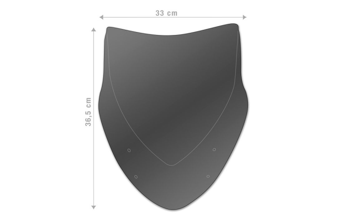 Barracuda Aerosport Plexiglas Windscreen for Yamaha MT-07 Tracer (Tracer 700)