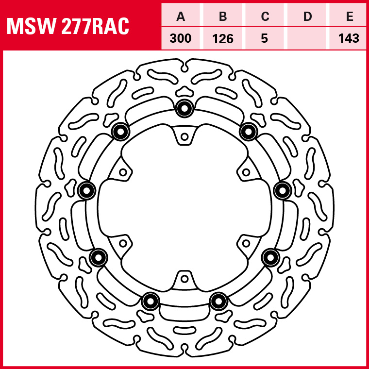 TRW brake disc Sportive floating MSW277RAC