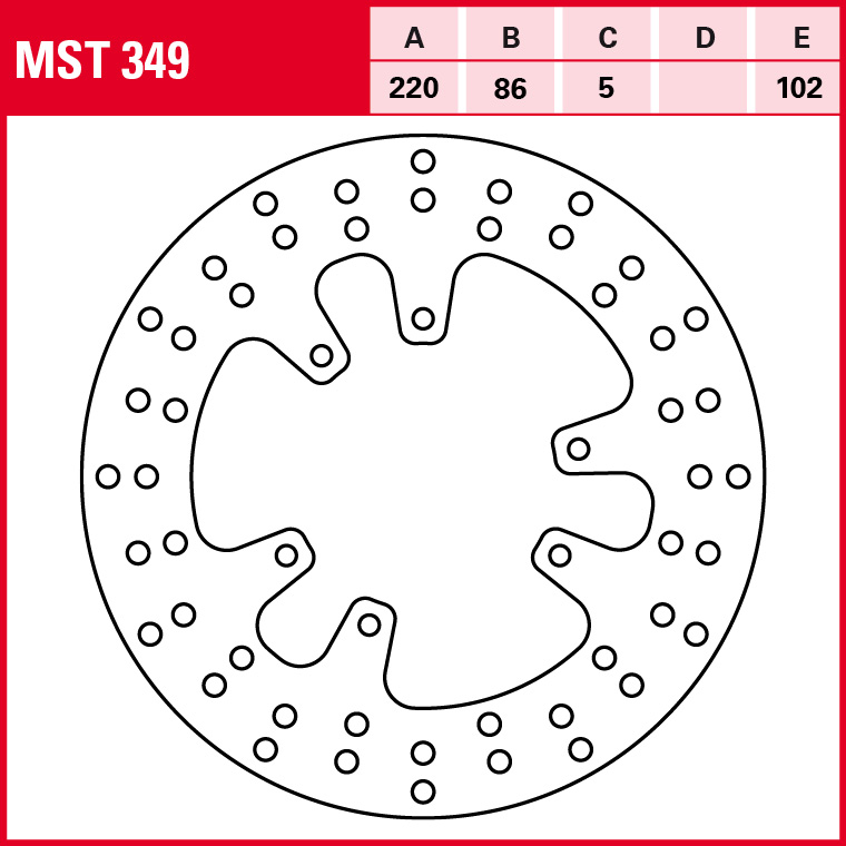 TRW brake disc All-round rigid MST349