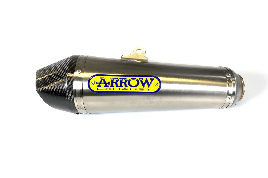 ARROW X-KONE Exhaust for Yamaha MT09 / Tracer 900 2013-, black aluminium with stainless steel end cap (Only with ARROW manifold)